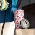thumbnail image 3 of 20oz Insulated Tumbler, Travel Coffee Tumbler with Lid, Cup Holder Friendly Travel Coffee Mug, Stainless Steel Thermos, 20 Oz Tumbler, Reusable Insulated Coffee Mug with Lid ( Love Heart Pink ), 3 of 7