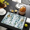 thumbnail image 3 of Pioneer Flower Floral Print Pattern Summer Placemats Table Placemats Set Of 6-Linen Kitchen Washable Placemats Table Mats 12x18 Inch Non-Slip Heat Resistant, 3 of 5