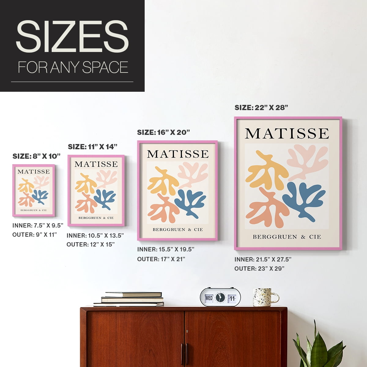 Matisse CCLXXVI in Solid Wood 11 x 14 Framed Print