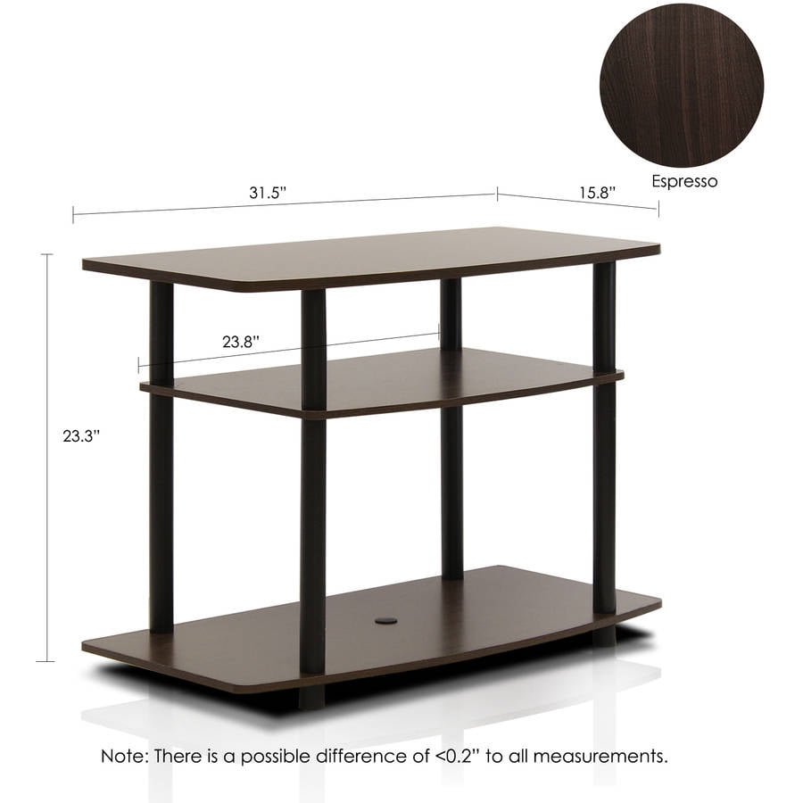 Furinno Turn-N-Tube No Tools, 3-Tier TV Stands for 32" TV