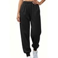 thumbnail image 2 of Naotn Sweatpants for Women, Soft Comfy Jogging Pants with Elastic Cuff Bottom, Casual Hiking Travel Joggers with Pockets Black XL, 2 of 8