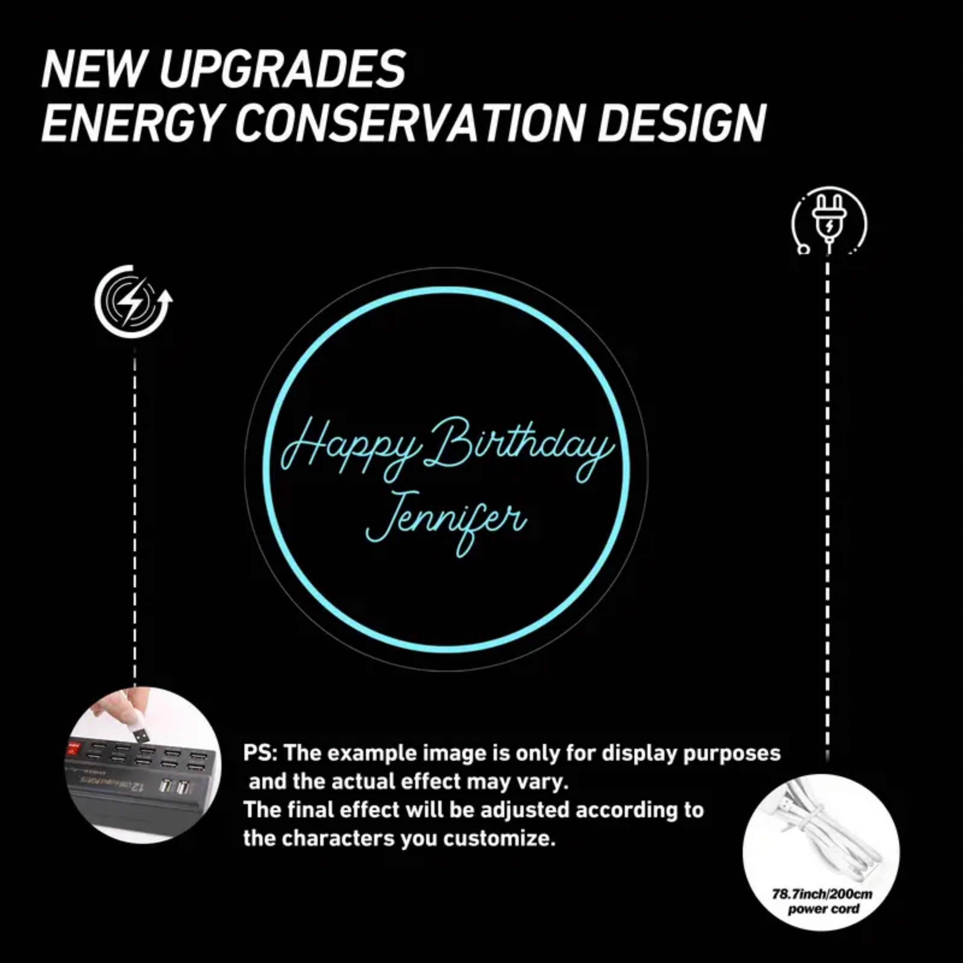 UPONRAY Circular Custom Neon Signs, Usb Powered with Adjustable Brightness Wall Decor for Gifts, Pink, 12 inch