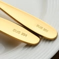 thumbnail image 2 of 9 Pcs Stainless Steel Flat Spoons Chinese Silver Soup Coffee Tea Dinner Gold Spoon Sets Kitchen Accessories-Gold, 2 of 3