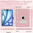 thumbnail image 7 of BMOUO Case for iPad Air 11-inch M4 (2026) / M3 (2025) / M2 (2024), iPad Air 5th (2022) / 4th Generation (2020) 10.9 Inch, Shockproof Protective Cover Case with Built-in Stand/Pencil Holder, Navy Blue, 7 of 7
