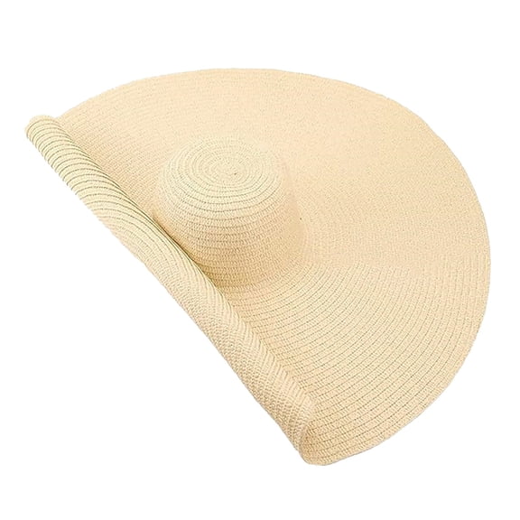 Summer Sun Hat for Women Solid Color Dress Hat Wide Brim Beach Straw Hat