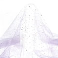 thumbnail image 6 of AUQ 3 Yards(2.74M) Tulle Glitter Fabric Sequin Tulle Fabric Sheer Shiny Netting Fabrics Star Moon Glitter Fabrics Pink Tulle Fabric, 6 of 7