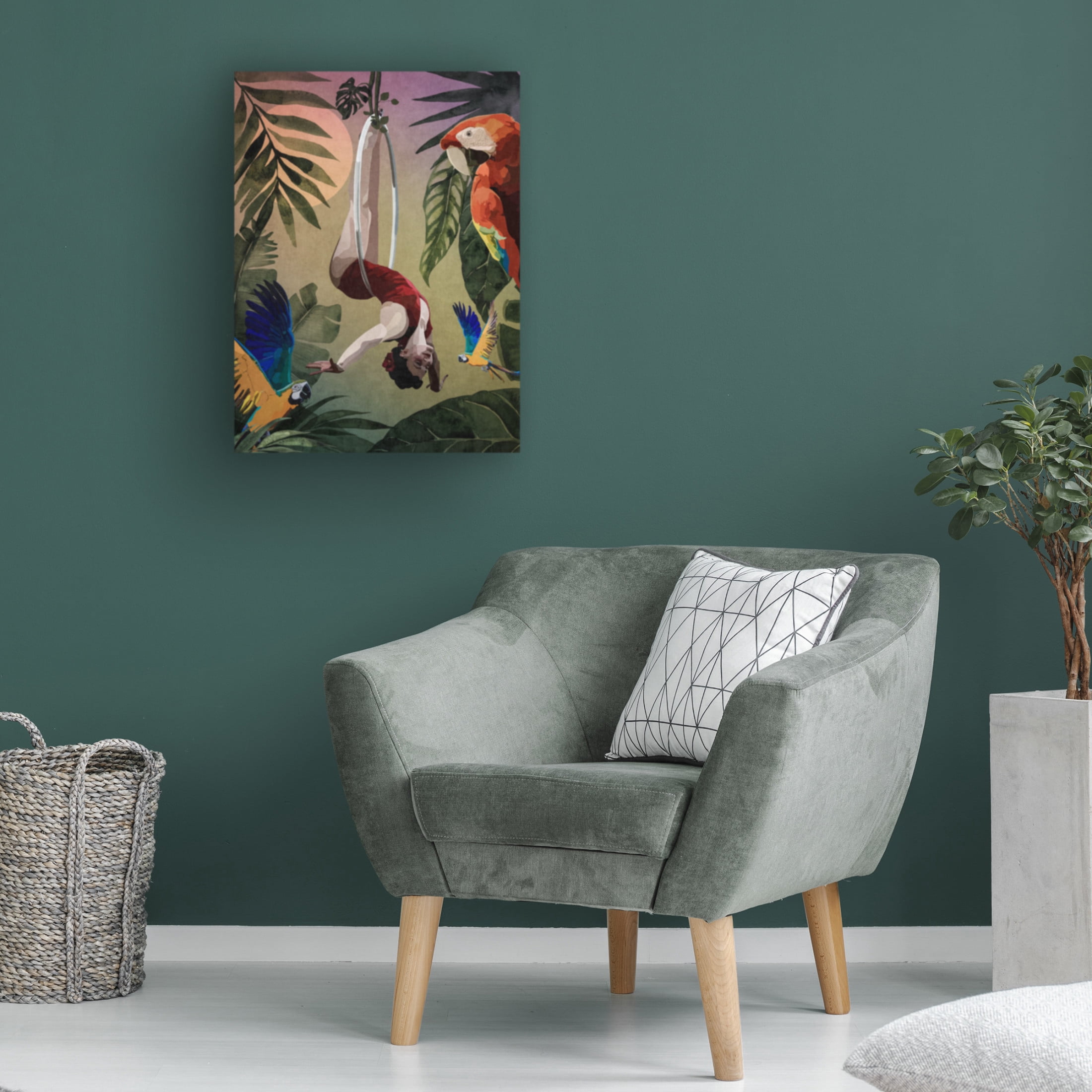 Trademark Fine Art Emel Tunaboylu Papagan Ve Strapezci Canvas Wall Art