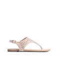 thumbnail image 2 of Sandalia DREAM PAIRS plana nude con tira en T y pedrería talla 7.5, 2 of 7