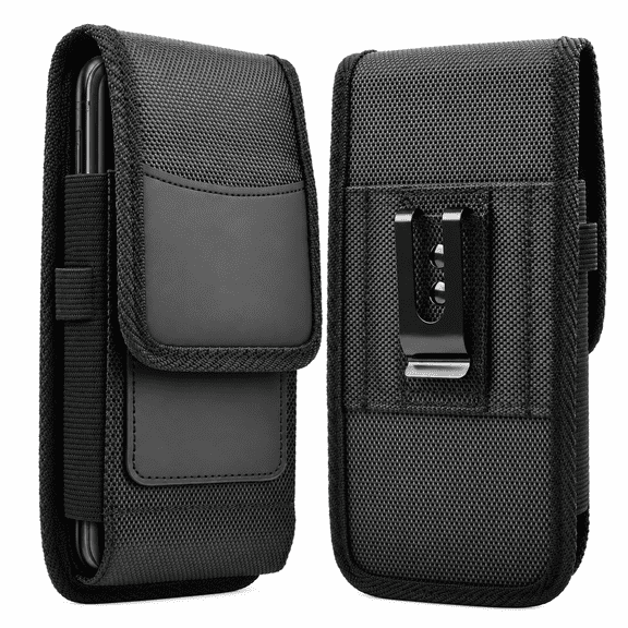 Q&Q BASICS Universal Phone Holster - Versatile Vertical Cell Phone Holsters, Secure Phone Belt Holder, Robust Cell Phone Cases for Easy Access & Safety