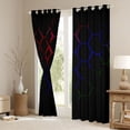 thumbnail image 3 of Feelyou Abstract Black Out Curtains, Red Blue Honeycomb Curtains Pack of 2 (42x63 Each), 3 of 6