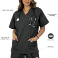 thumbnail image 3 of HeedFit Unisex Scrub Top, V-Neck, Multiple Pockets, xl, Charcoal, 3 of 7