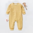 thumbnail image 2 of KPOPLK Baby Boys Footless Pajamas Long Sleeve Button One-Piece Cotton Sleeper for Boys Infant 0-18 Months Size 3-6 Months, 2 of 5