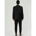 thumbnail image 4 of Blázer Ajustado Casual Ligero uxcell para hombres Negro 56, 4 of 7