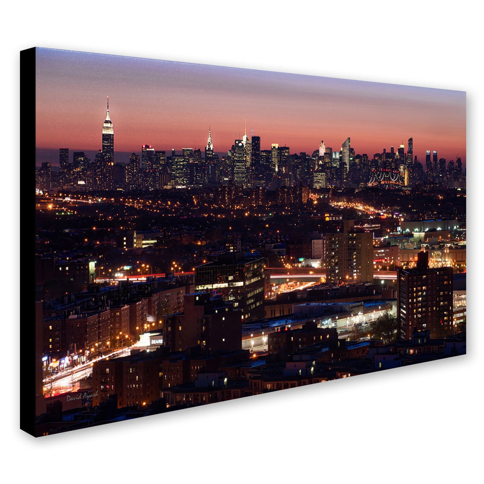 Trademark Fine Art "Midtown From Queens" Canvas Art by David Ayash