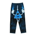 thumbnail image 4 of Bill Cipher Women's Pajama Pants Comfy Casual Loose Sleep Bottoms Pants Drawstring Wide Leg Long Lounge Pants, 4 of 8