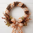 thumbnail image 5 of Ovzne Thanksgiving Wired Ribbon Pumpkin Maple Leaf Fall Decor, 5 of 6