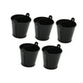 thumbnail image 4 of yotijay 5Pcs Galvanized Metal Buckets Ice Buckets Crafts with Handle Table Centerpiece Candy Party Favors Paint Organizing Decorative Black, 4 of 9