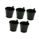 thumbnail image 4 of 5 cubos de metal galvanizado, cubos de hielo, recipientes para manualidades con asa, decoración del hogar, jarrones metálicos decorativos resistentes Negro, 4 of 8