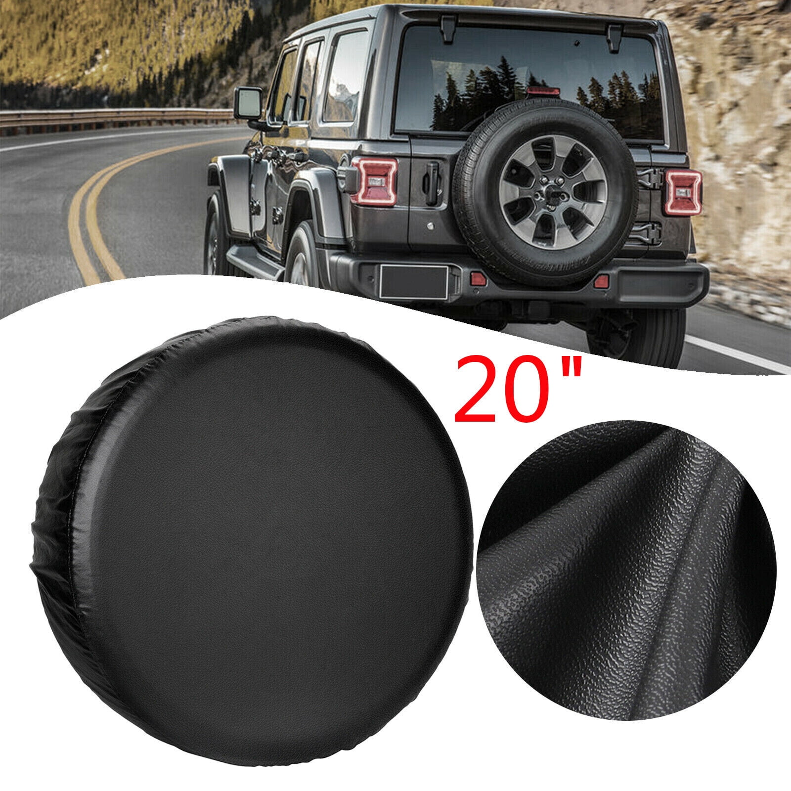 Spare Tire Cover Fit for SUV, Jeep, RV, Trailer, Truck, Waterproof Dust-Proof  Tire Wheel Protector 20 inch Diameter