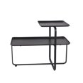 thumbnail image 1 of Benjara Table d'Appoint Rectangulaire 2 Niveaux en Métal Moderne, Noir, 1 of 5