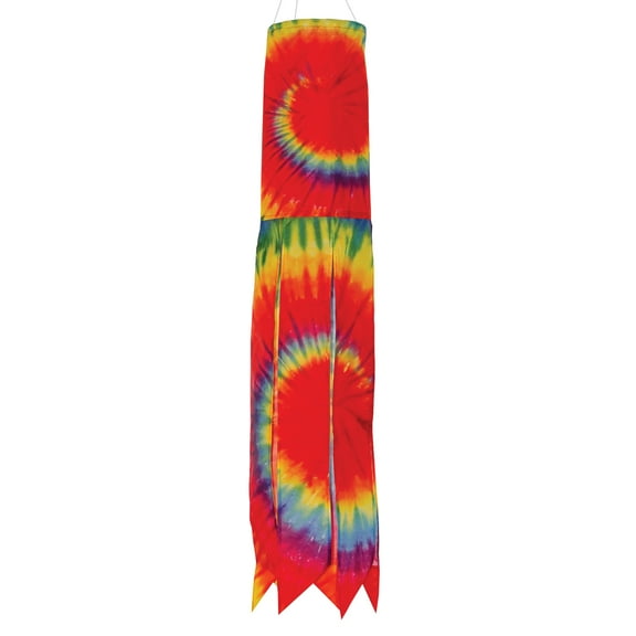 In the Breeze 5016 — Tie Dye 30 inch Windsock — Colorful Printed Hanging Decoration