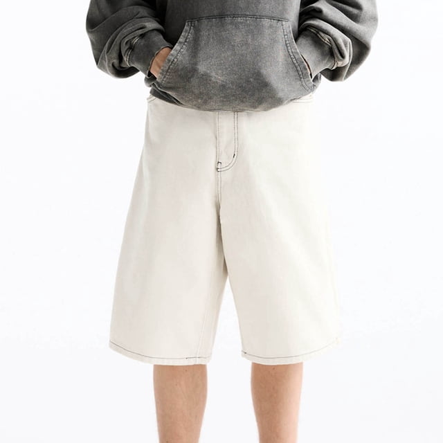 Ceisia Men's Spring Summer Casual Shorts - Fashion Gift Pocket Button Zipper Elastic Waist Breathable Shorts