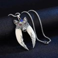 thumbnail image 2 of Retro Creative Design Domineering Imitation Wolf Tooth Pendant Necklace Suitable for Men s Punk Motorcycle Jewelry Gift, 2 of 5