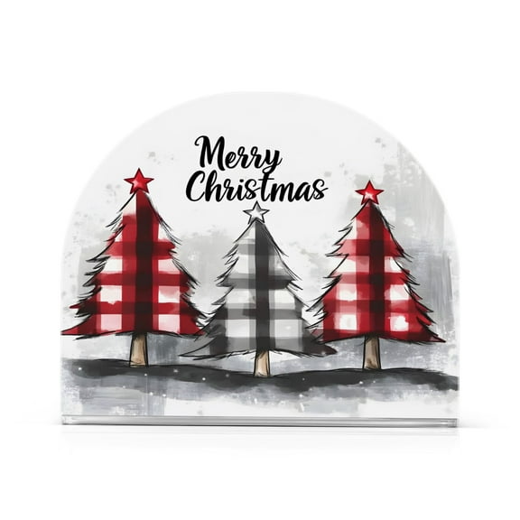 Ryvnso Christmas Trees Paint Acrylic Napkin Holder Table Kitchen Paper Tissue Organization