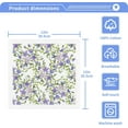 thumbnail image 3 of GZHJMY Purple Flowers Wash Cloths 6 Pack - 12 x 12 Inch Super Super Soft Washcloths for Your Face and Body - 100% Cotton Absorbent Baby Face Towel, 3 of 7
