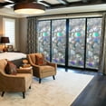 thumbnail image 4 of One-Way Privacy Window Film Premium PET Material UV Blocking Heat Control 95% Privacy Protection Window Films Window decals for Home Office Silver Glitte Stained Glass (10), 4 of 4