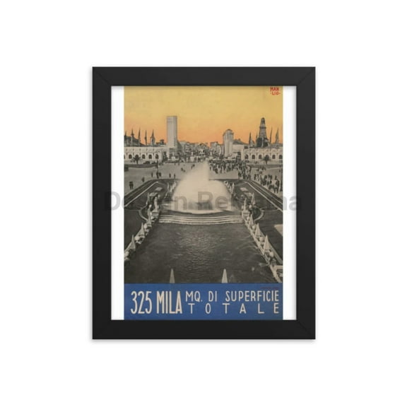17th Milan, Italy Fair April 1935 Version 2. Framed Vintage Travel Poster