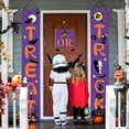 thumbnail image 4 of LINLIN Halloween Banner Hanging Decor, Halloween Decoration Set Trick or Treat Porch Banner/Outdoor Halloween Signs Decorations for Front Door Wall or Indoor Home, 4 of 9