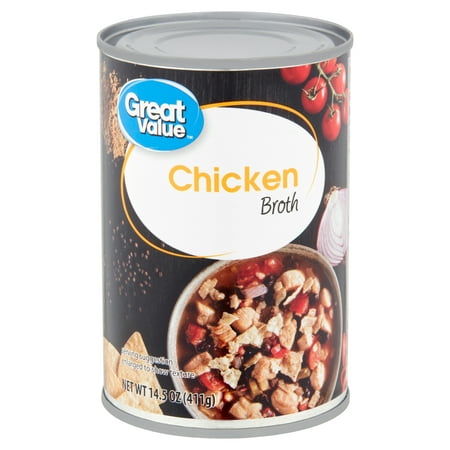 (3 Pack) Great Value Chicken Broth, 14.5 oz (Best Tasting Broth For Liquid Diet)
