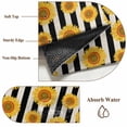 thumbnail image 5 of Summer Sunflower Large Area Rugs 6x9 ft Black Stripes Vintage Country Linen Washable Rug Non Slip Indoor Carpet Absorbent Floor Mat for Living Room Bedroom Dining Room, 5 of 9
