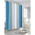 thumbnail image 5 of Blue Ombre Waterproof Fabric Shower Curtain, Blue White Gradient Modern Abstract Art Shower Curtain for Bathroom Curtains Bathtubs Hotel Washable Shower Curtains with 12 Hooks Standard 72x72, 5 of 6