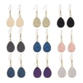 thumbnail image 3 of Sonducket 1 par de pendientes colgantes en forma de gota de agua, accesorios de joyería, regalos femeninos, pendientes de aleación para mujeres Type3 NO3, 3 of 6