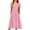 Pink, variant on LOVZFMLL Women's Dresses Summer Pockets Knee Length Teacher Casual Dresses Short Sleeve Crew Neck Midi Work Travel Outfits Wine S