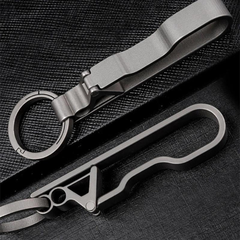 CEORPER Belt Key Clip,Titanium Carabiner Key chain Ring Holder for Belt Keychain Clip