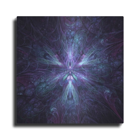 Luxe Metal Art 'Expanse Warp' by Cameron Gray Metal Wall Art, 12"x12"