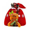 thumbnail image 2 of Gift Bags Decorative Elk Santa Print Handheld 3D Decor Drawstring Christmas Candy Bags for Kids, 2 of 9