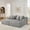 Gray, variant on Black Velvet Two-Seater Lazy Sofa Lounge Chair - No Assembly Required, High-Density Foam Filled, Modern Fluffy Couch for Living Rooms & Bedrooms, Easy Move Design