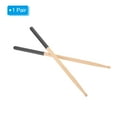 thumbnail image 3 of Uxcell 16'' Maple Wood Drumstick 7A Anti Slip Handle Grips Drum Stick Black for Drumming Musical 1 Pair, 3 of 7