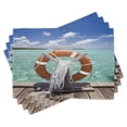 thumbnail image 1 of Ambesonne Tropical Place Mats Set of 4, Summer Exotic Sea, Standard Size, Multicolor, 1 of 6