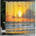 thumbnail image 4 of Ambesonne Sea Shower Curtain, Sunset Beach in Brazil City, 69"Wx70"L, Orange Grey, 4 of 5