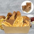 thumbnail image 2 of 100pcs Disposable Kraft Paper Food Box Fried Food Container Snack Containers, 2 of 4