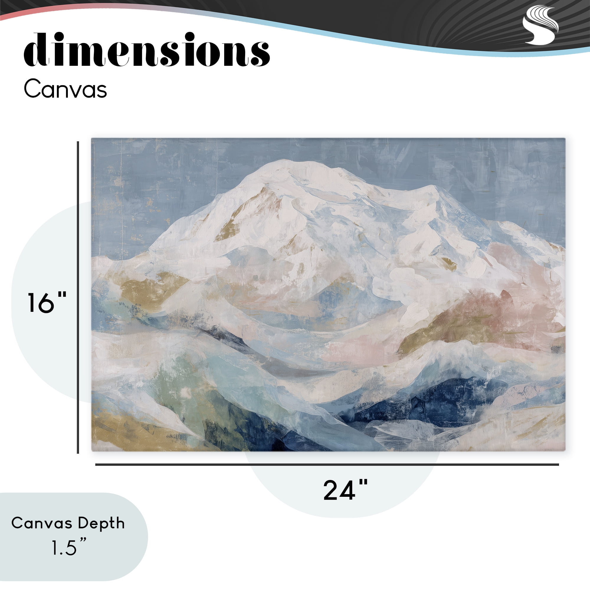 Stupell Industries Icy Mountain Range at Dusk Canvas Wall Art, design by Chromatic Storm Studio