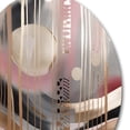 thumbnail image 3 of Designart "Chaos in Rose Gold Circles I" Modern Shapes Transitional Metal Round Wall Decor, 3 of 5