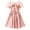 Pink, variant on Spazoro Little and Big Girls Dresses, Round Neck Bowknot Back Hollow Solid Color Short Sleeve Casual Dresses for Girls Beige Size 11 T