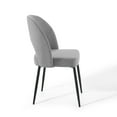 thumbnail image 3 of Modway Rouse 19" Fabric Dining Side Chair in Black and Light Gray (Set of 2), 3 of 7