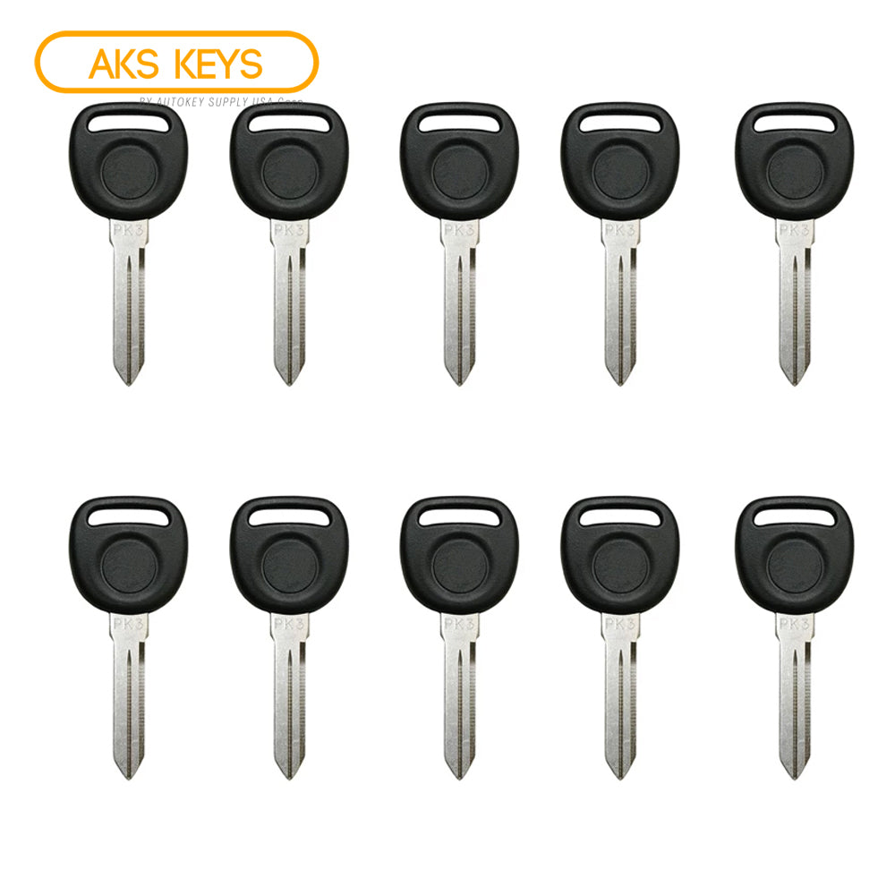 AKS KEYS New Replacement Uncut Blank Chipped  Transponder Key for GM PK3 B99 (10 Pack) - image 2 of 5